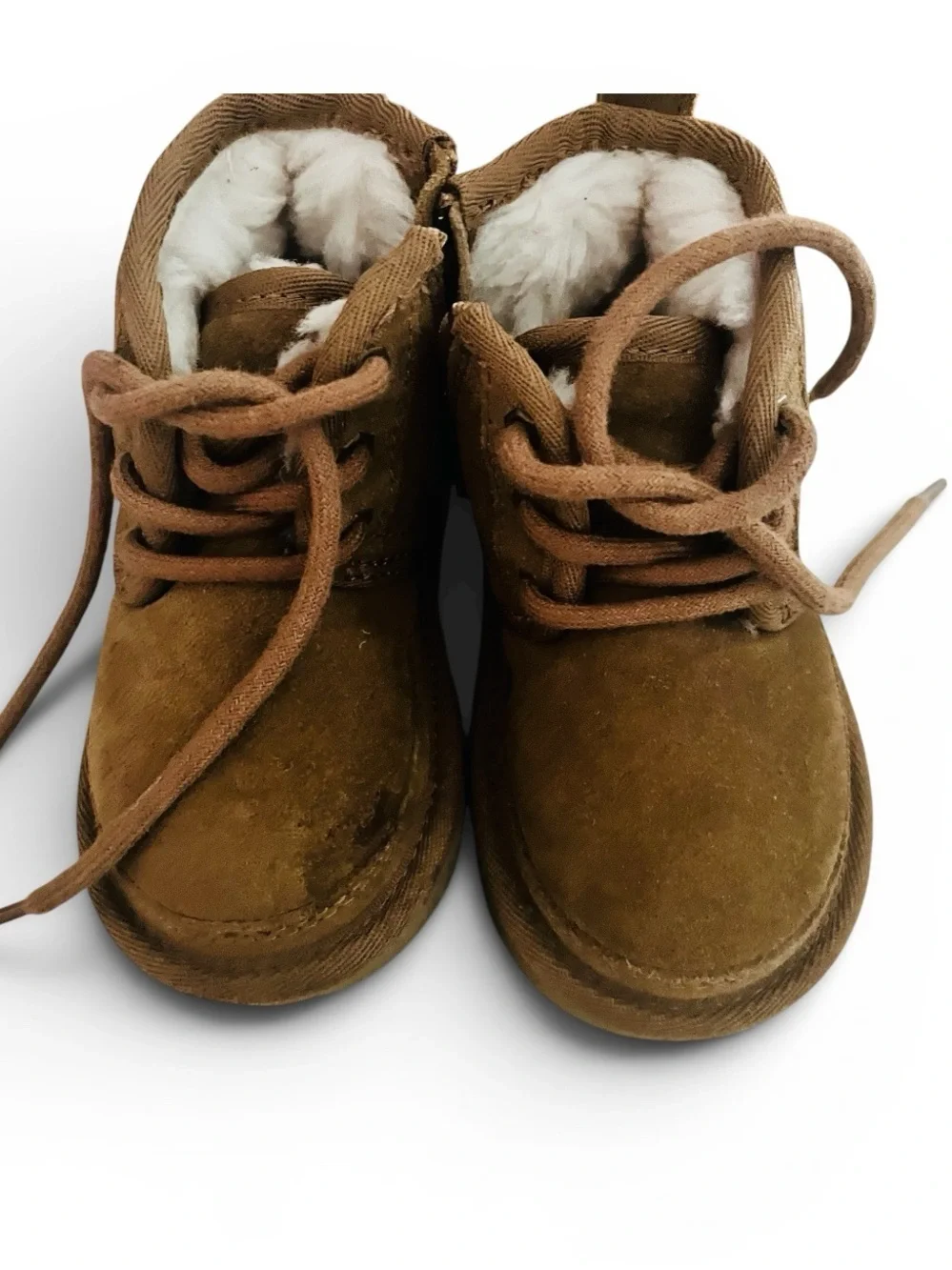 UGG Kids Chestnut Lace-Up Shearling Boots